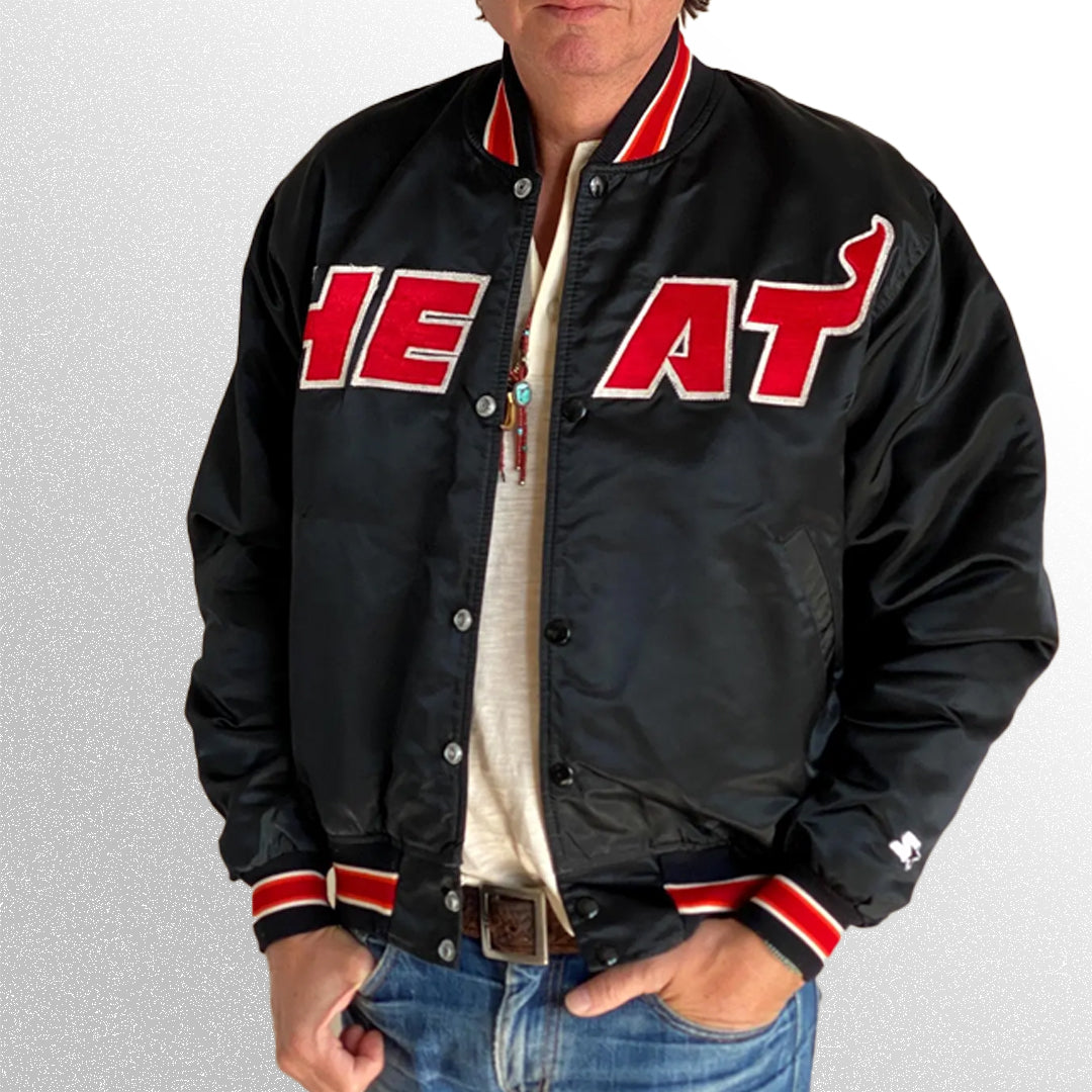 Starter NBA Miami Heat 90s Black Bomber Jacket