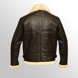 B3 Flight Aviator Brown Shearling Leather Jacket
