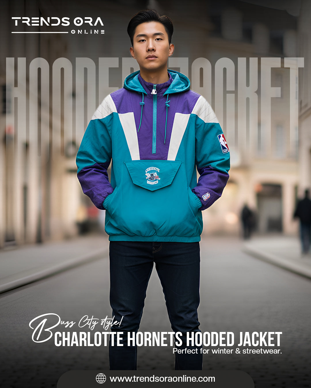 Charlotte Hornets starter hooded bomber jacket – Trends Ora Online
