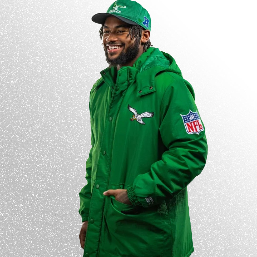 Eagles Kelly Green Starter Cotton Jacket
