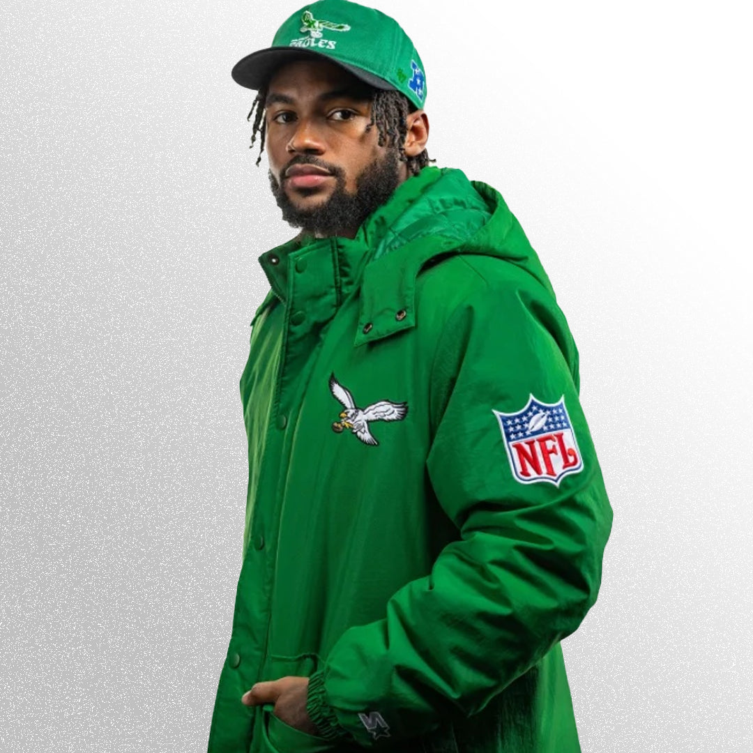 Eagles Kelly Green Starter Cotton Jacket