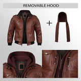 Edinburgh Tan Brown Bomber Leather Jacket