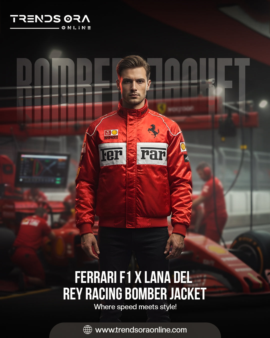 Ferrari F1 Lana Del Rey Racing Bomber Jacket
