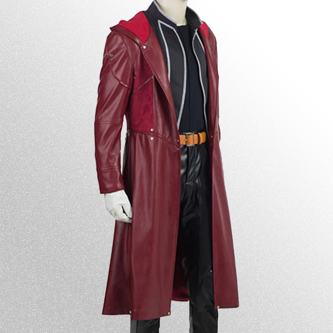Fullmetal Alchemist Edward Elric Maroon Hooded Leather Coat