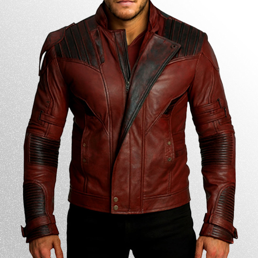 Guardians Of The Galaxy Star Lord Red Leather Jacket