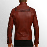 Guardians Of The Galaxy Star Lord Red Leather Jacket
