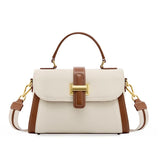 Women’s Leather Structured Top Handle Crossbody Bag