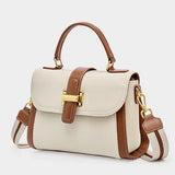 Women’s Leather Structured Top Handle Crossbody Bag