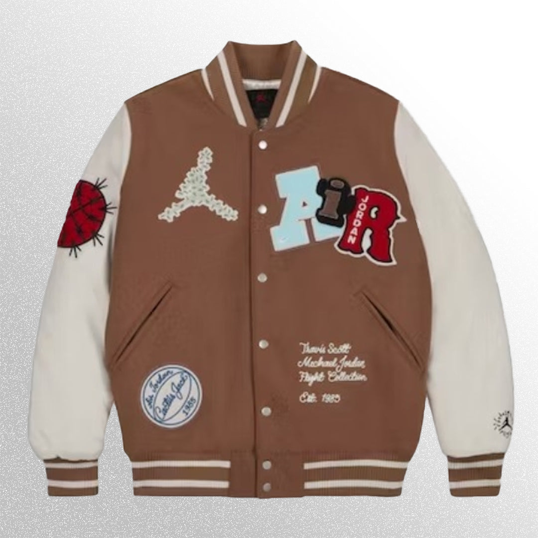 Jordan Brown Bomber Varsity Jacket