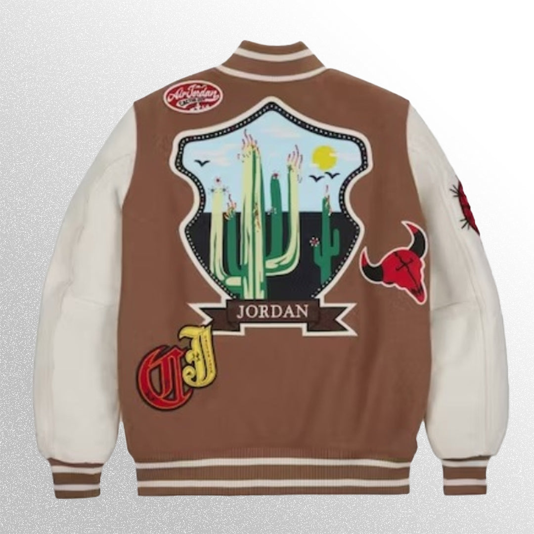 Jordan Brown Bomber Varsity Jacket