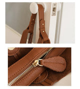Slouchy Brown Leather Shoulder Bag for Women