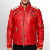 Michael Jackson Beat it Red Leather Jacket