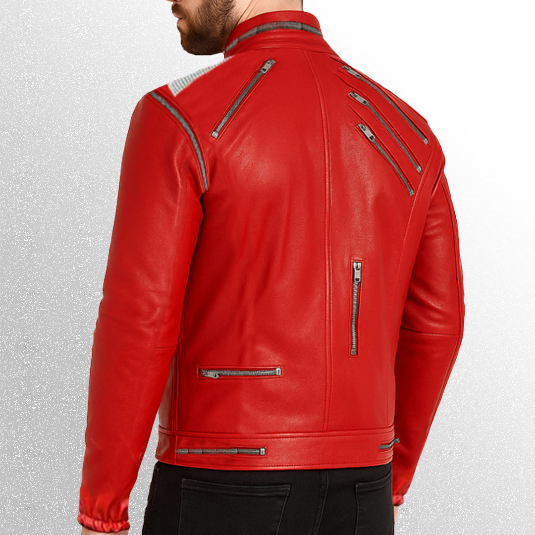 Michael Jackson Beat it Red Leather Jacket