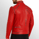 Michael Jackson Beat it Red Leather Jacket