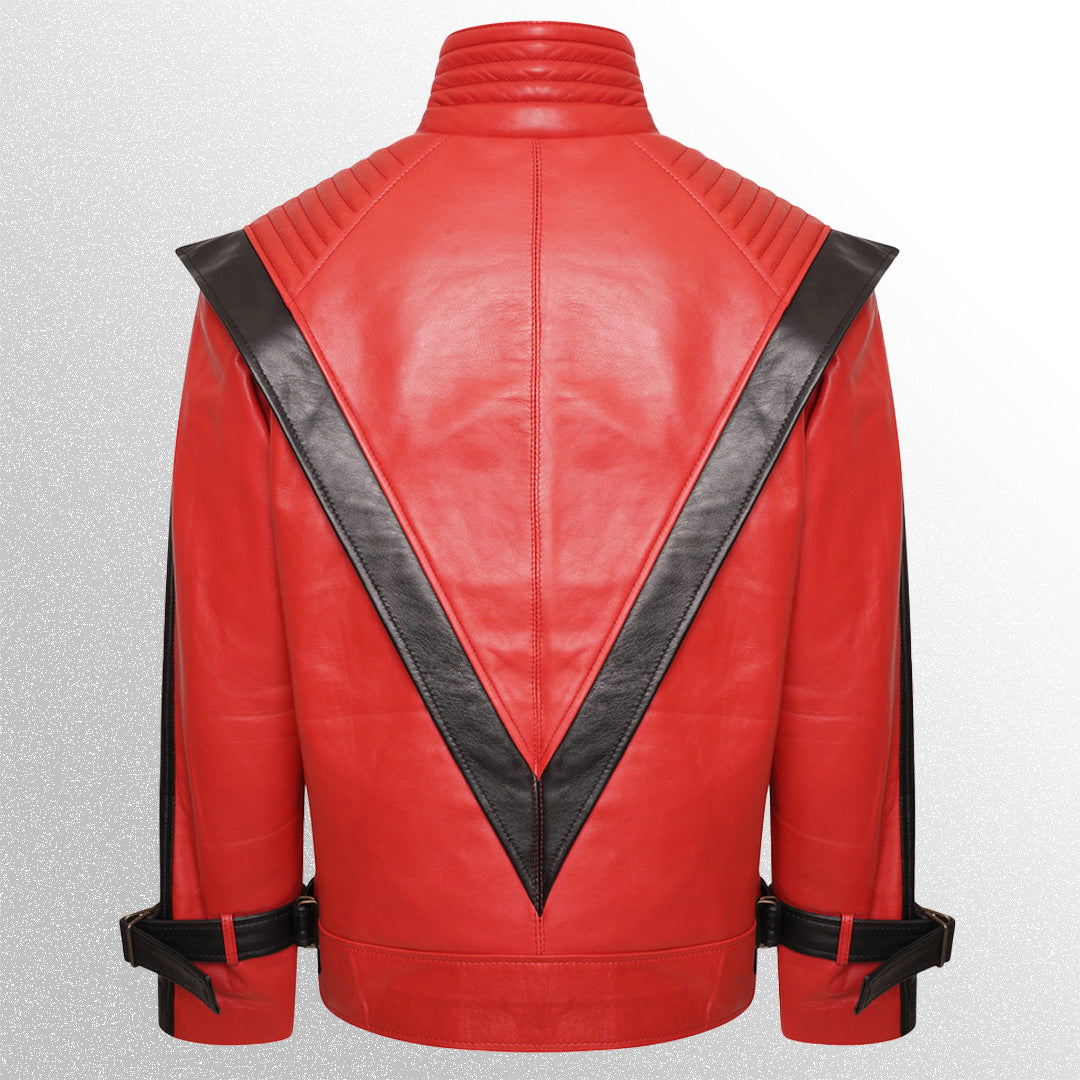 Michael Jackson Red Thriller Leather Jacket