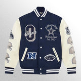 NFL Dallas Cowboys Blue and White Varsity Jacket