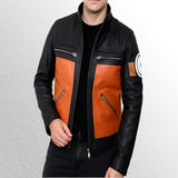 Men's Naruto Shippuden Orange Leather Jacket