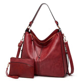 Real Leather Hobo Anti-Theft Handbag