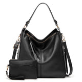 Real Leather Hobo Anti-Theft Handbag