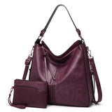 Real Leather Hobo Anti-Theft Handbag