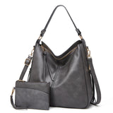 Real Leather Hobo Anti-Theft Handbag