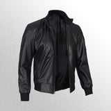 Geniune Cafe Racer Black Leather Jacket For Men
