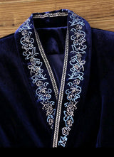Velvet Gold Baroque Embroidered Women's Blazer