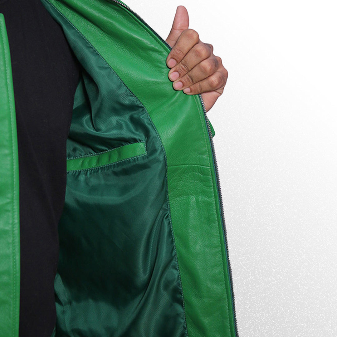 Ben 10 Alien Force-inspired green leather jacket inner shell