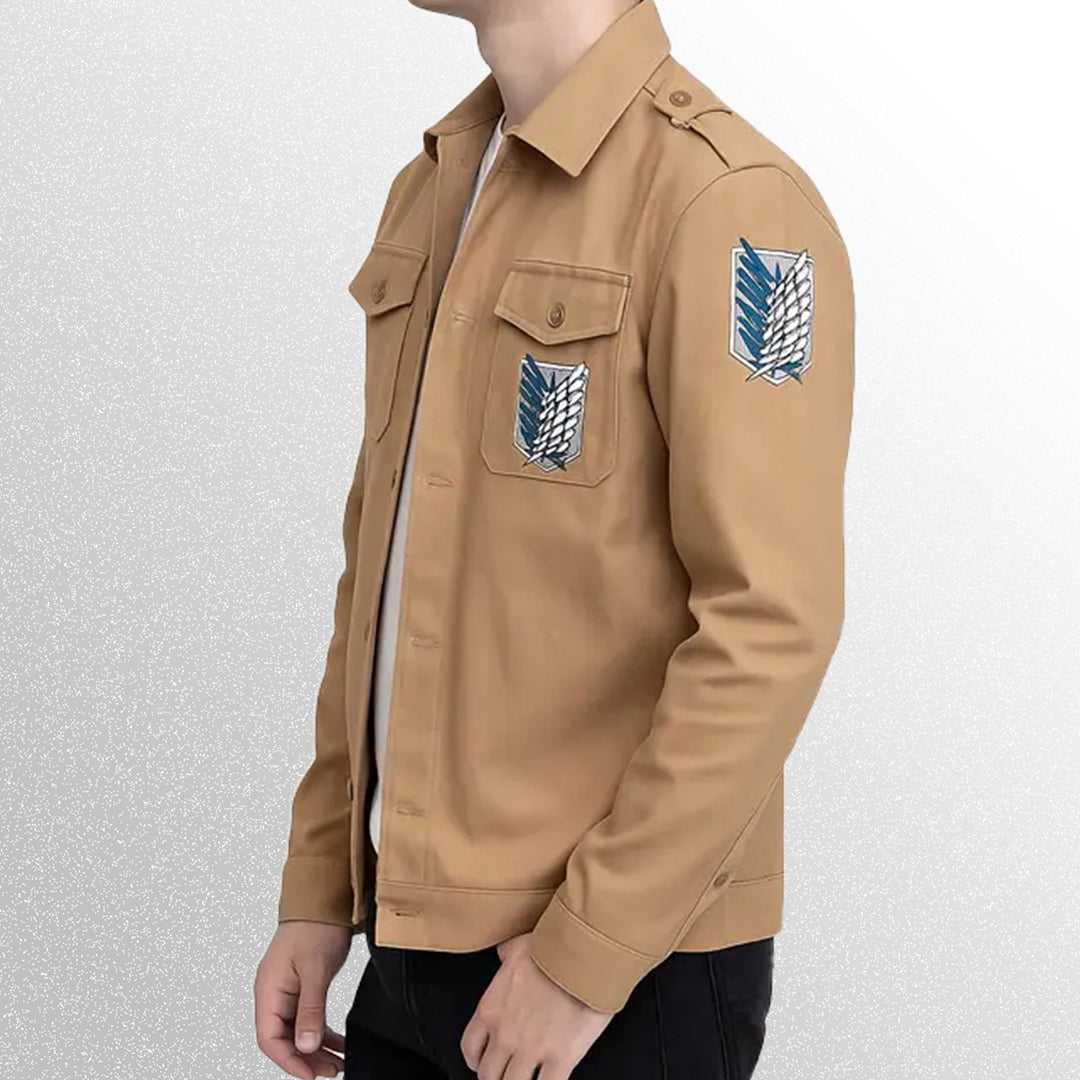 attack on titan embroidery patches side view jacket