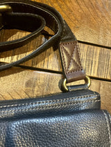 Black Crossbody Leather Shoulder Bag