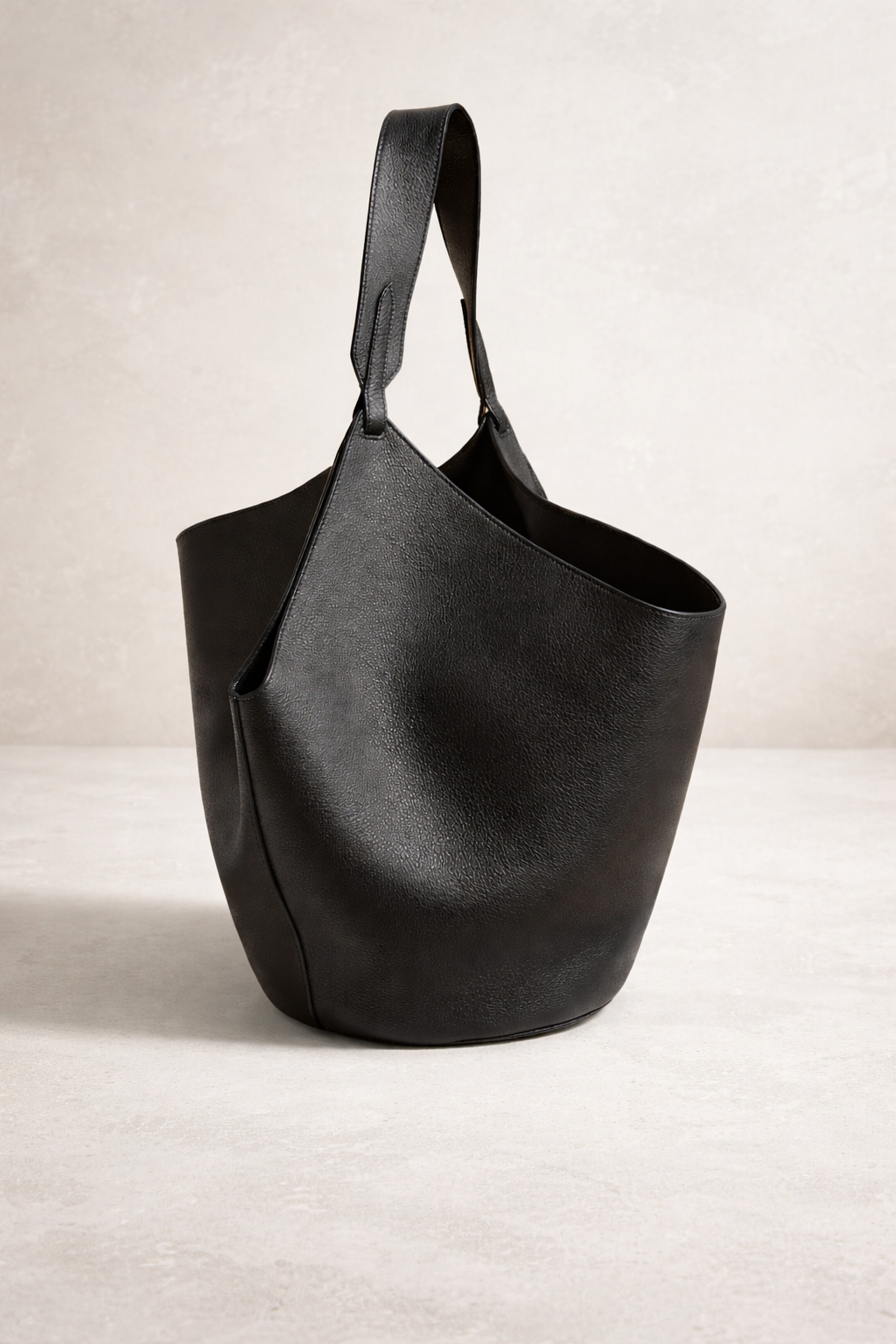Medium Black Lotus Tote Bag