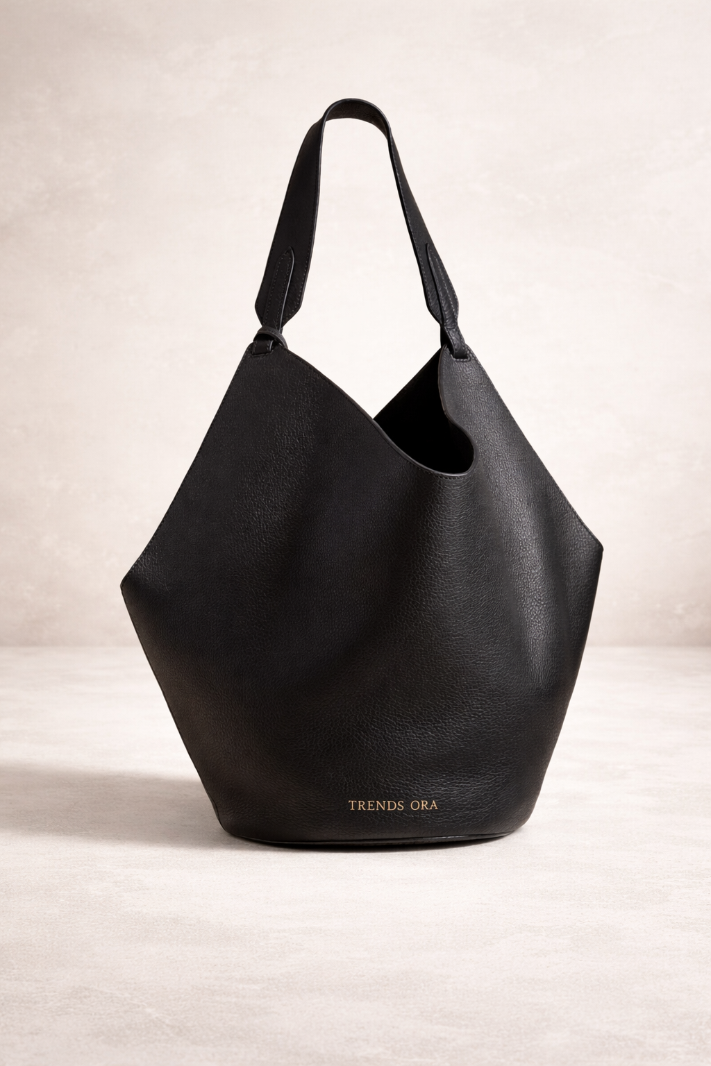Medium Black Lotus Tote Bag