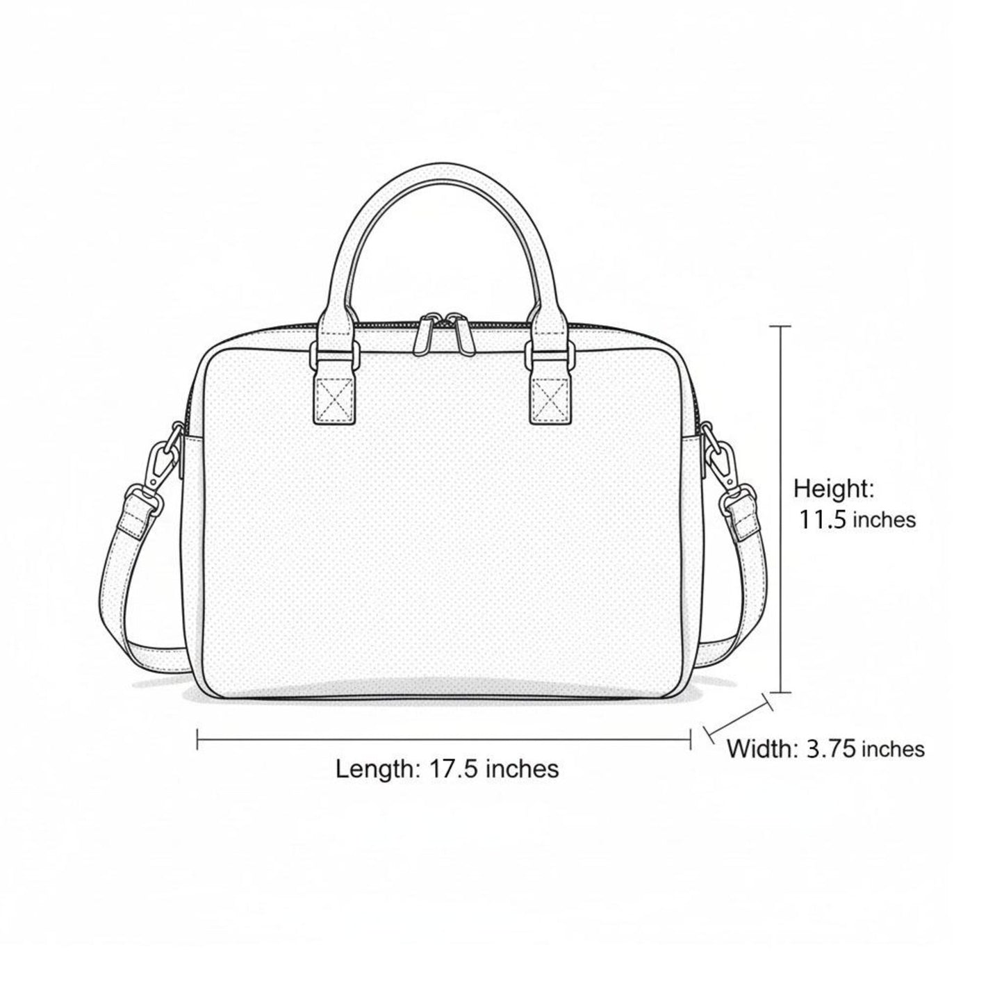 Blue Leather Shoulder Laptop Bag