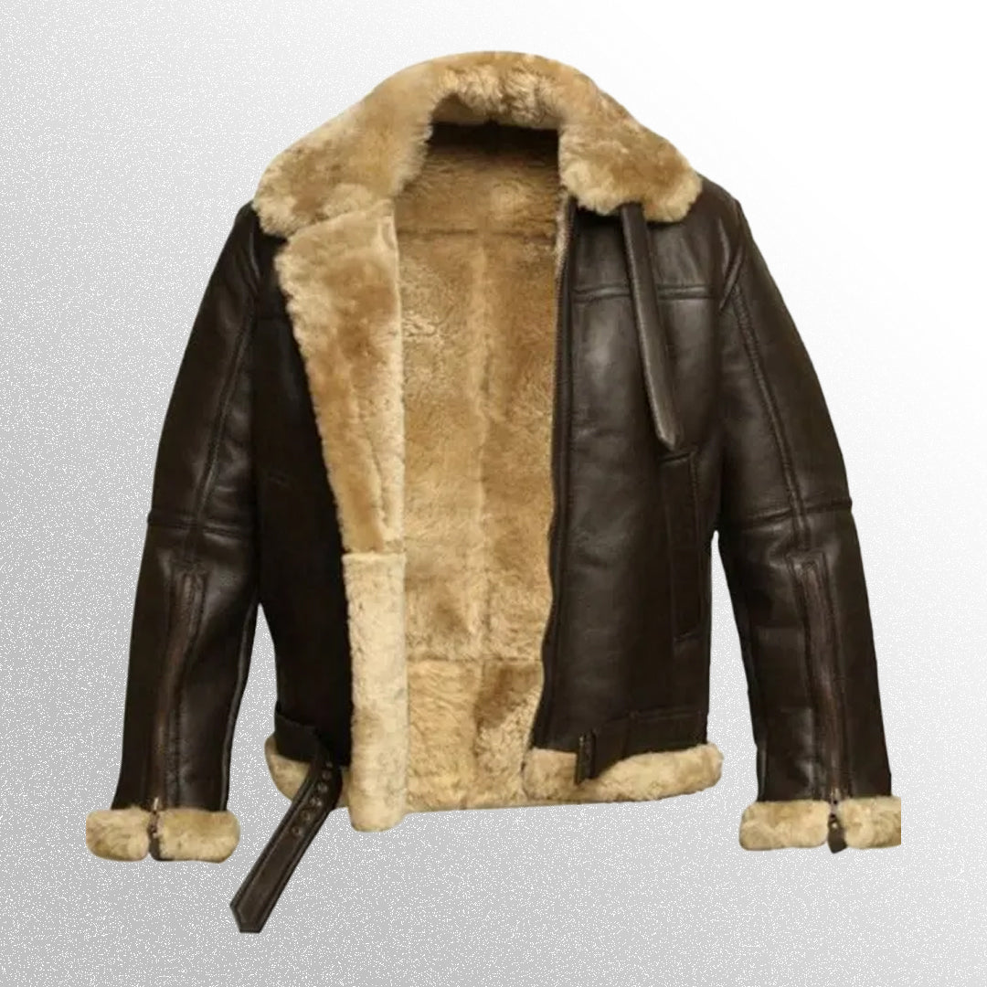 Brown B3 Raf bomber jacket for men