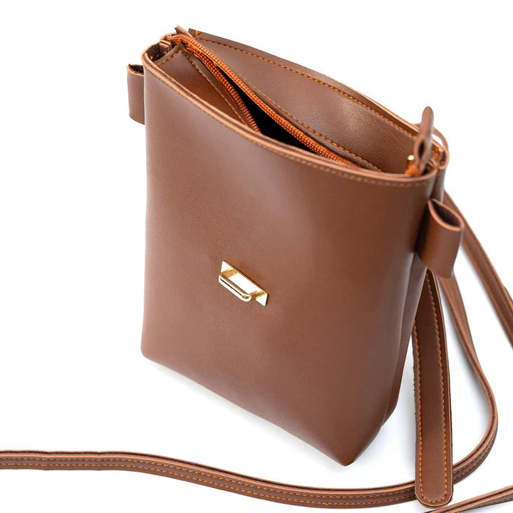Women's Leather Crossbody Bucket Bag