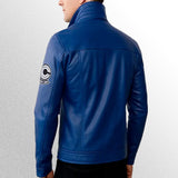 Future trunks leather jacket back view