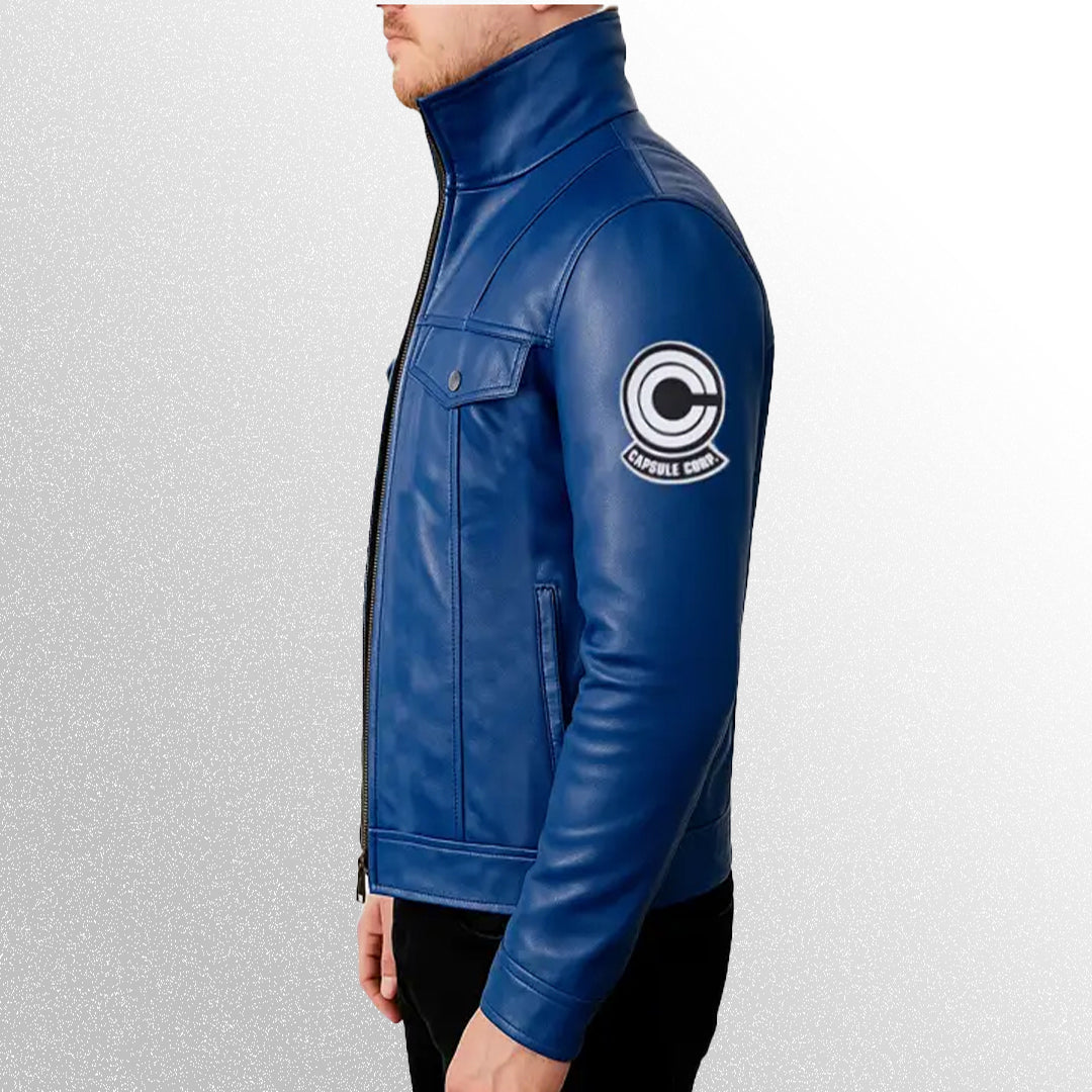 Future trunks DBZ leather jacket side veiw