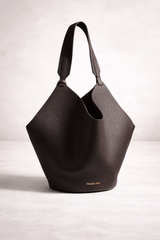 Medium Black Lotus Tote Bag
