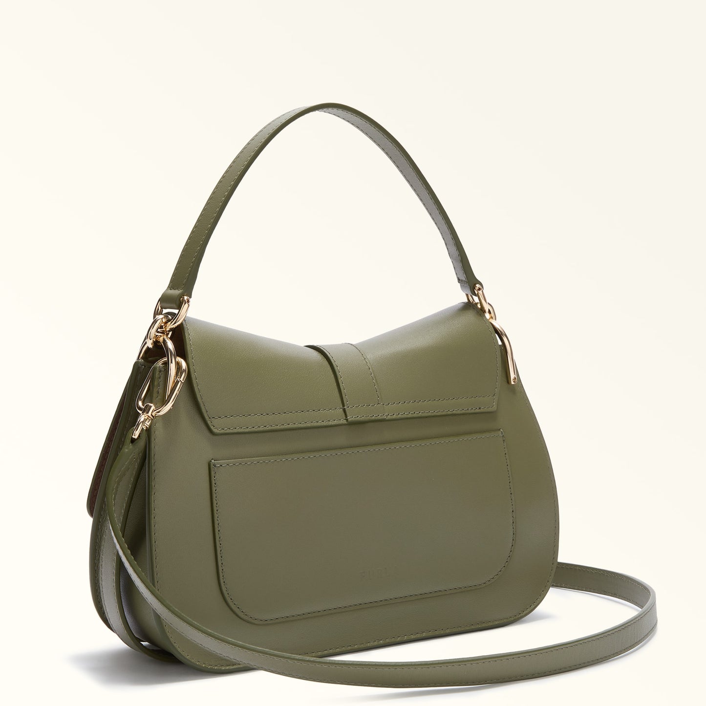 Medium Sage Green Leather Hand Bag
