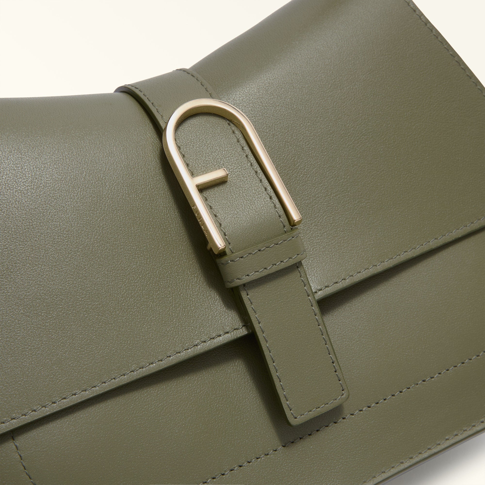 Medium Sage Green Leather Hand Bag