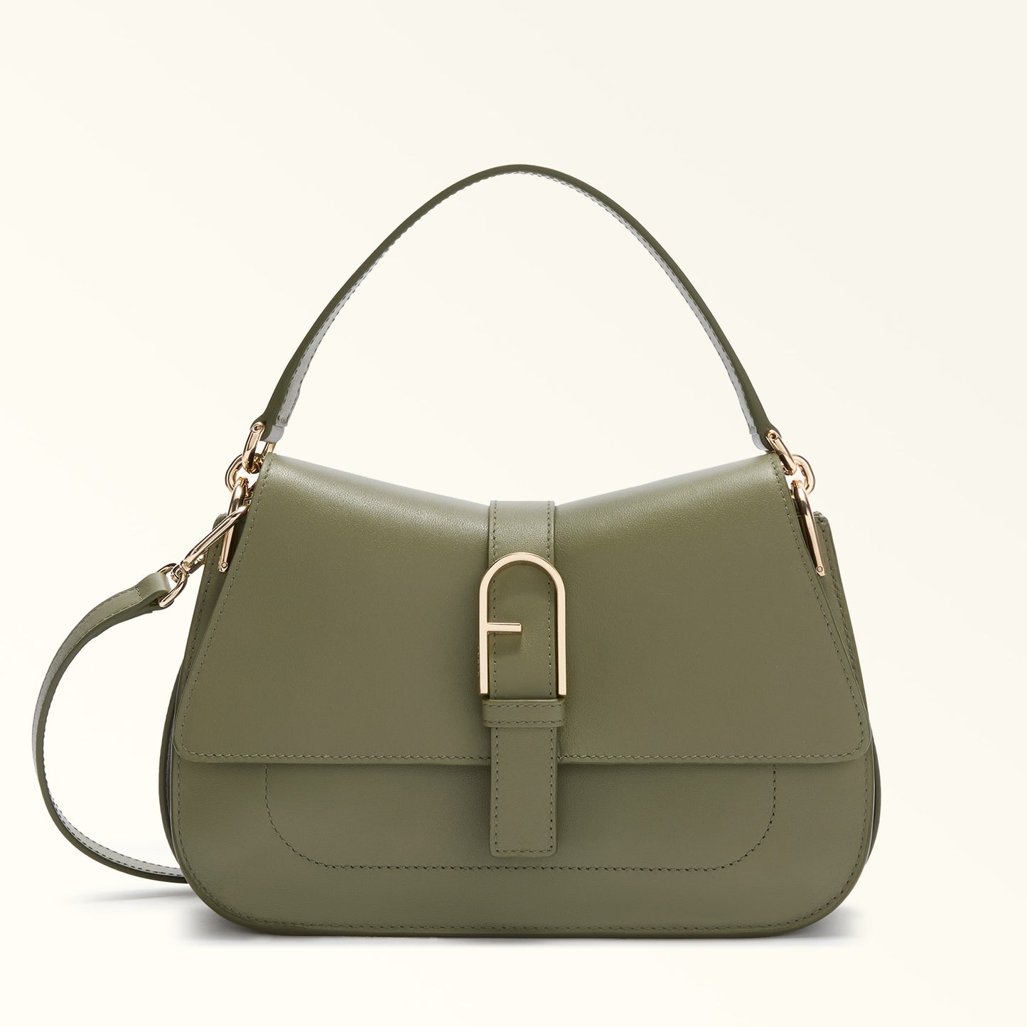 Medium Sage Green Leather Hand Bag