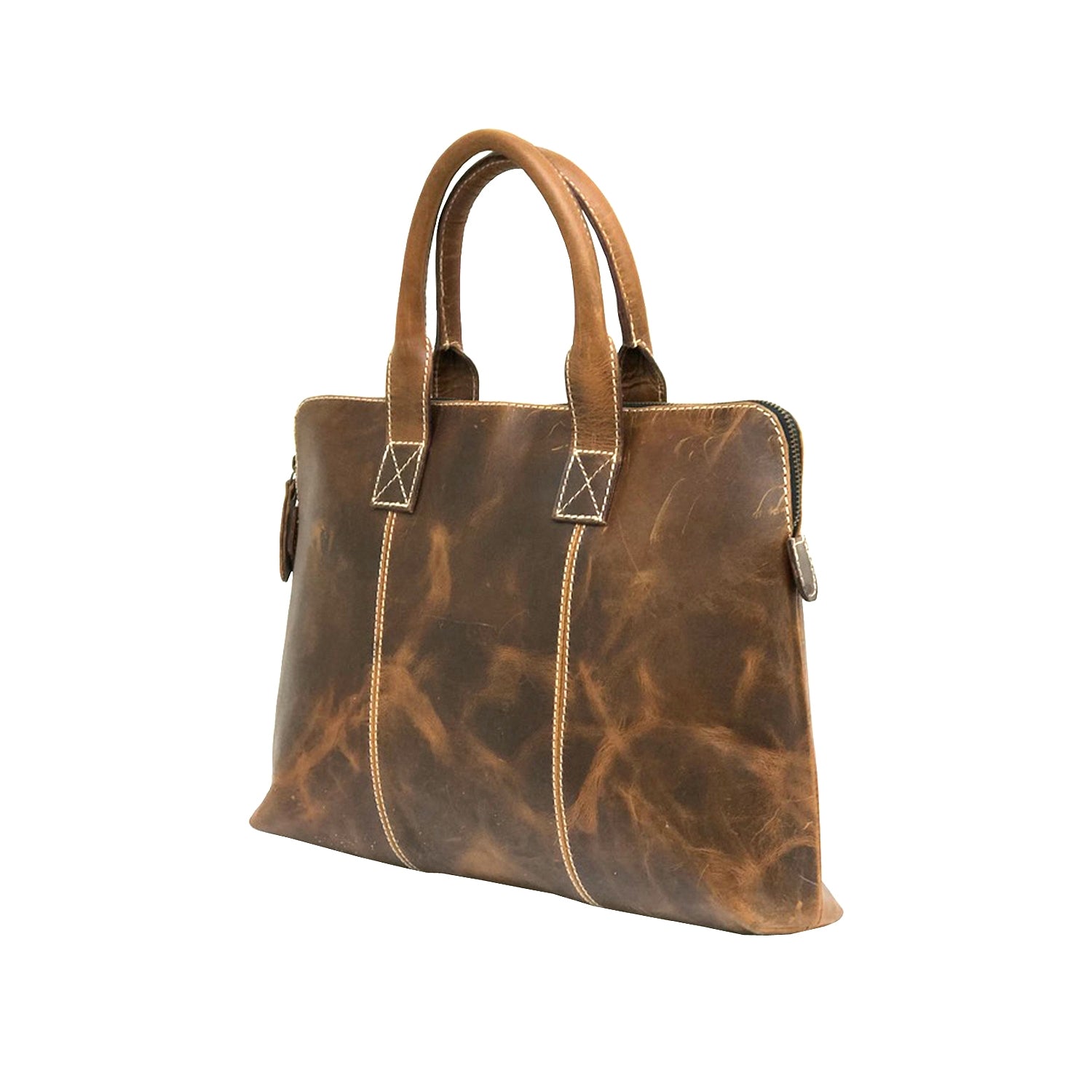 Hunter Brown Leather Laptop Bag