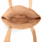 Brown Leather Tote Bag With Shoulder Straps