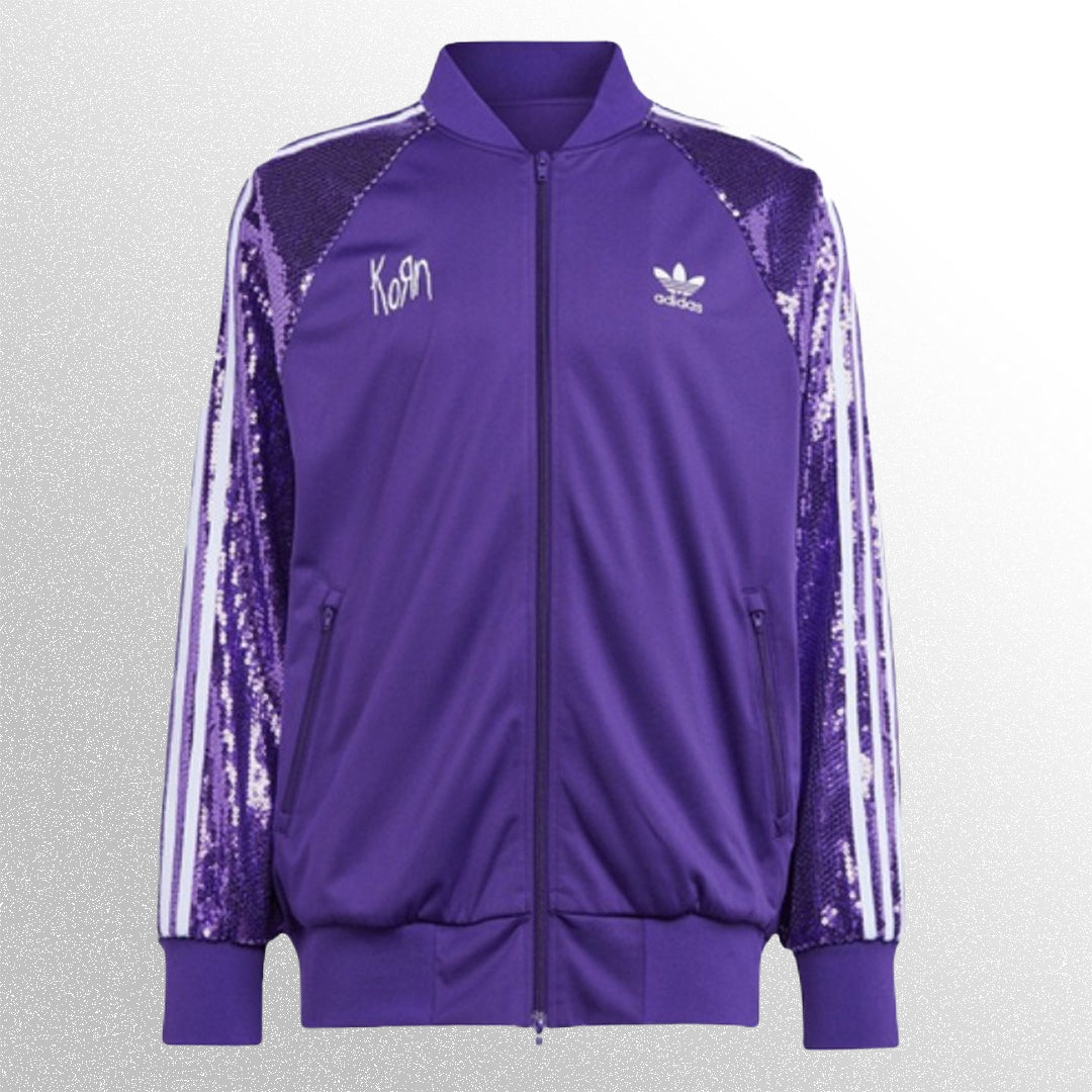 Korn x Adidas Purple Sequin Tracksuit Jacket