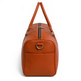 Real Brown Leather Travel Duffel Bag