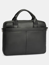 Black Leather Briefcase Handbag
