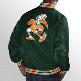 Miami hurricanes bomber jacket back