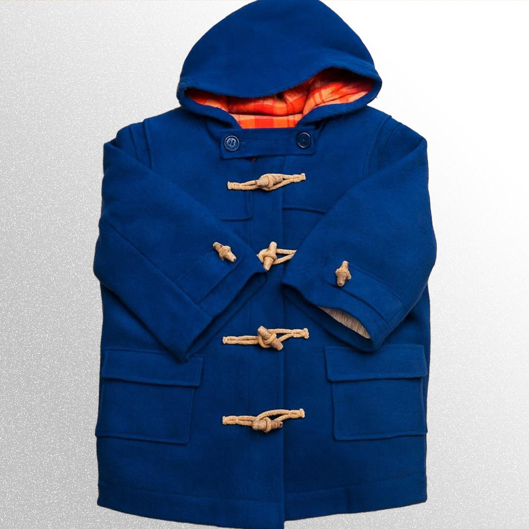 Paddington bear hooded blue coat