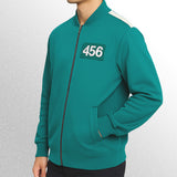 Squid game player 456 patch jacket side pose
