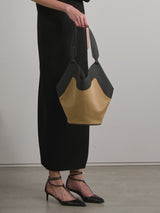 Medium Lotus Tote Leather Bag